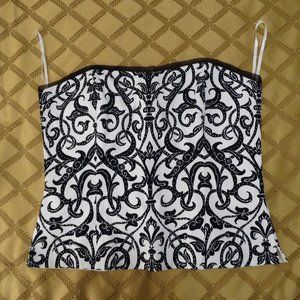 WHITE HOUSE BLACK MARKET BLACK & WHITE BUSTIER 14